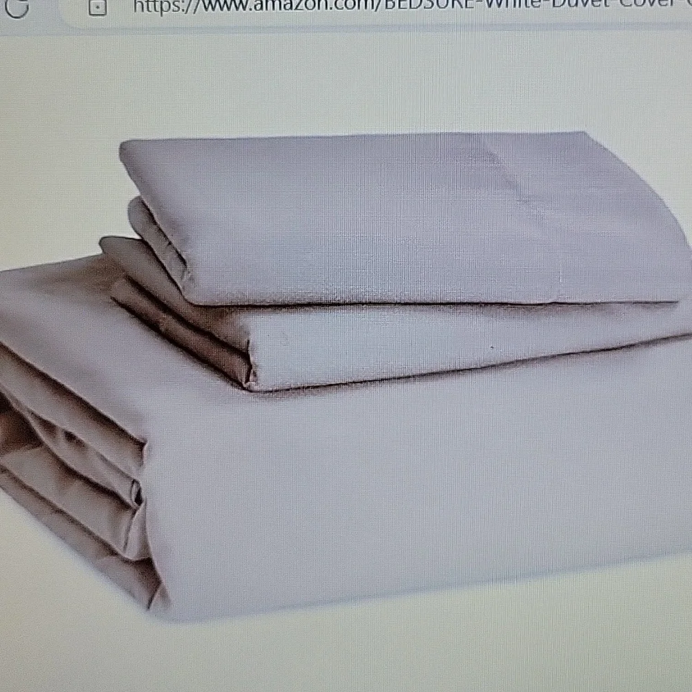 Bedsure tan 3 piece duvet cover set Full 80x90